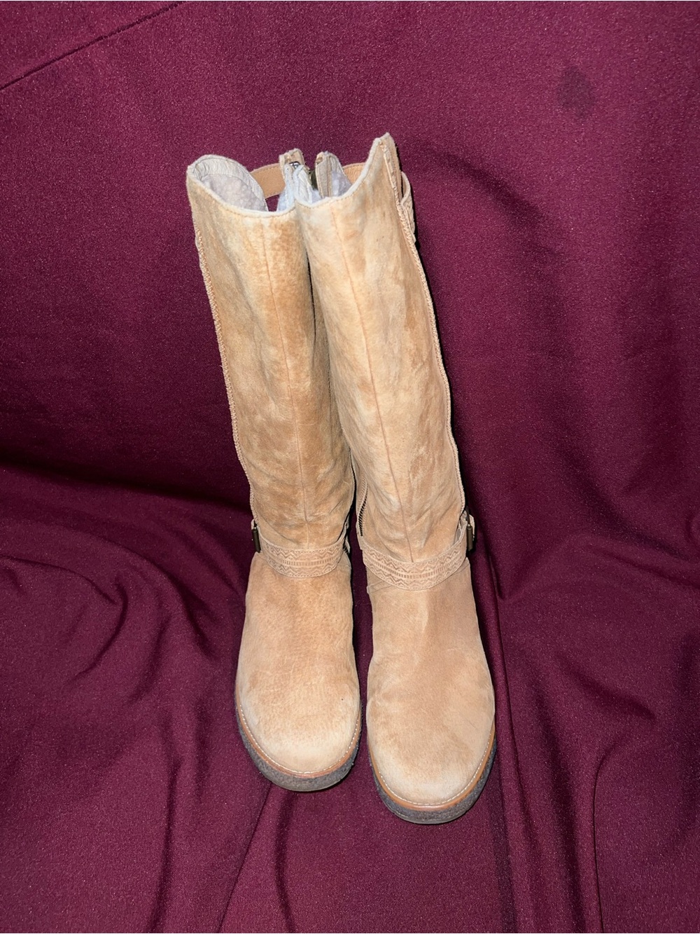 UGG Women's Tall Suede Boots in Light Tan